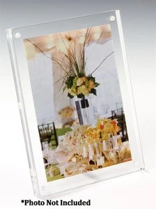 Clear Acrylic Tabletop Frame with Standoff Hardware Acrylic Photo Frame Wholesale