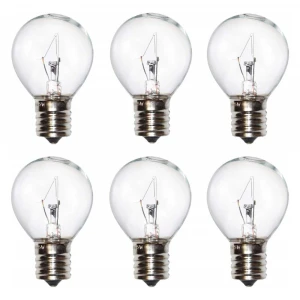 Clear Glass Lava Lamp Replacement Bulb S11 E17 Base 25 Watts 120 Volts Dimmable Indoor Spotlight Incandescent Filament Bulb