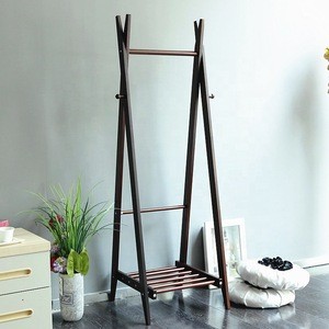 Clothes rack floor-to-ceiling bedroom web celebrity solid wood hangers creative simple modern living room clothes shelf