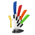 Color Rust Proof 3"4"5"6" Ceramic Knife Set With Vegetable Fruit Peeler And Knife Block
