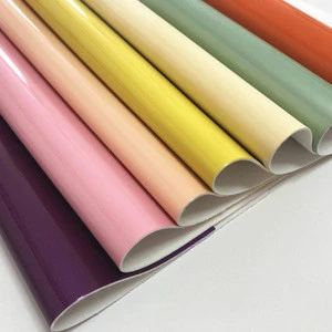 colorful pu patent leather for making notebook cover and lady bag
