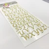 Colorful Silver Gold Adhesive Glitter Vinyl Alphabet Letter Custom Mini Die Cut Sticker