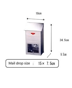 Compact Size Mailbox For Multiple Latter and Newspaper Stainless Steel Made Wall Mount High Quality Low Price Apartment Mailbox