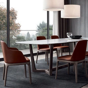 Contemporary Modern Dining Table and Chairs Kitchen Dining Room Table Set with Wood Legs and Upholstered Seat