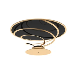 Contemporary Modern Gold Glass Home Goods Sprial Coffee Table