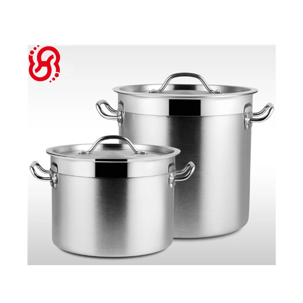 Cookware stainless steel large hot cooking stockpot soup and big soup pot