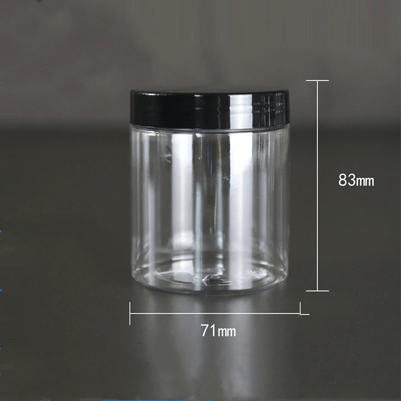 Cosmetic Cream Jar Container 8 oz pet plastic jars with transparent white black gold lid cap