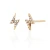 Import Costume jewelry 14k gold plated diamond mini lightning bolt stud earring girl gift from China