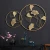 Import Creative Ginkgo Leaf Iron Art Wall Decoration Luxury Metal Craft Home Decoration For Living Room from China