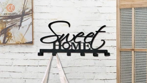 Creativity Personalized Decorative SWEET HOME Design Metal Wire Wall Hook