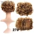 Import Curl Elastic Net Synthetic brown Curly hair bun Chignon clip in Two Plastic Combs Updo from China