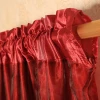 Custom 2 layer valance curtain for living room burgundy wholesale stock ready made curtain cheap price
