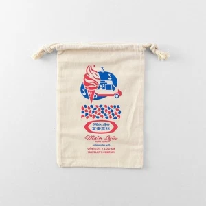 Custom Cheap Drawstring Bag Cotton Drawstring Printed Bag