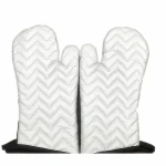 Custom Cotton Heat Resistant Kitchen Pair Silicone Oven Gloves For Microwave