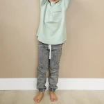 Custom cotton Jersey Soft hand feel kids boys clothing Long Sleeve T-Shirt with pocket