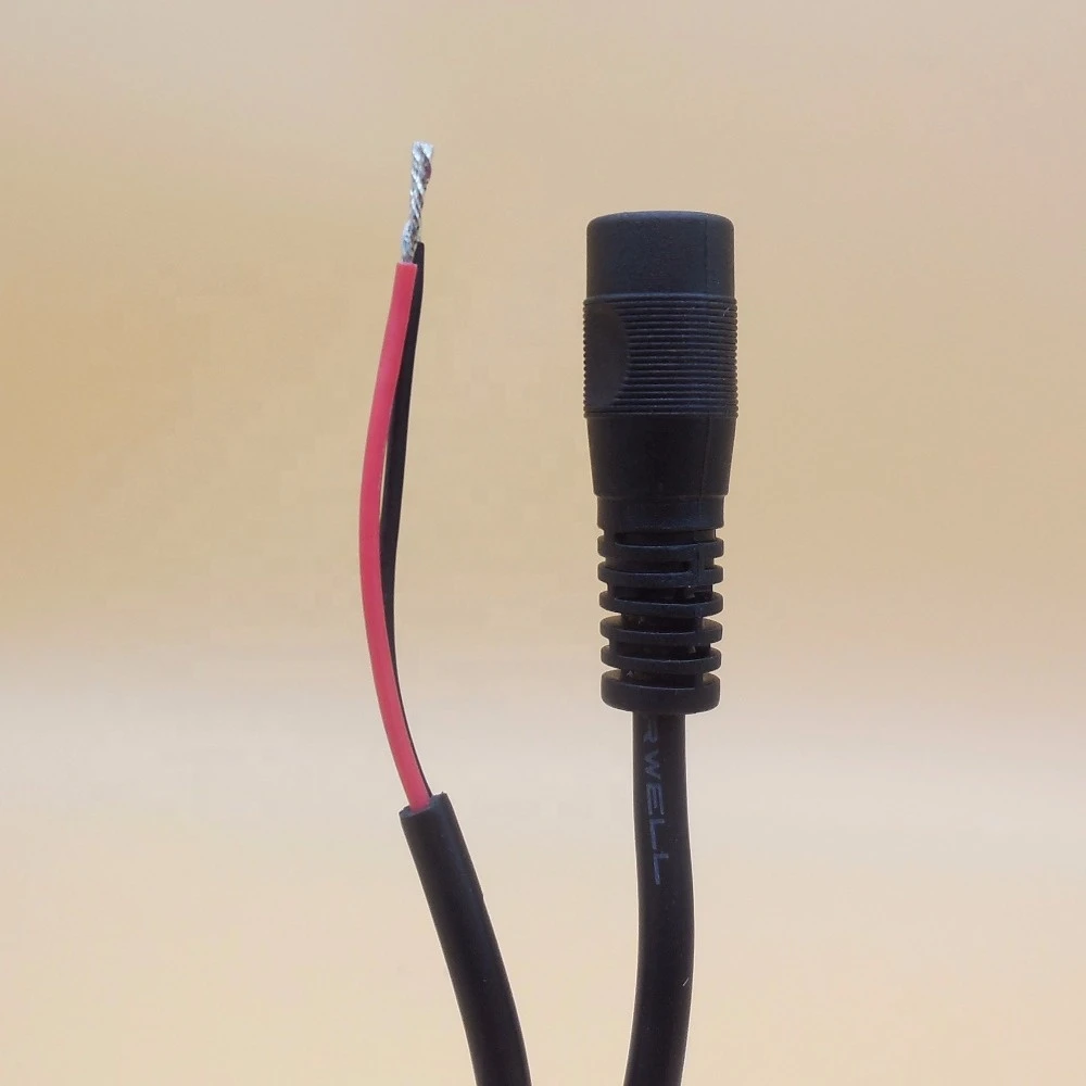 Custom DC power jack socket lead cable dc cable 5.5*2.1 female connector dc pigtail  power cable