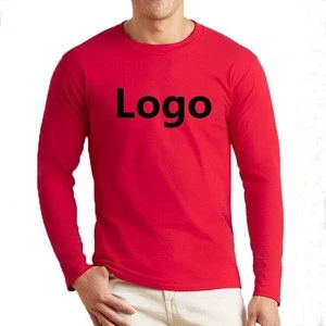 Custom design logo casual men t shirt t shirt blank plain mens longsleeve t shirt