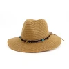 Custom Fedora Style Fashion High Crown Straw Hat