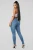 Import Custom Ladies Stacked Multilayer Tassel Washed Elastic Slim Pencil Trousers high waist skinny Jeans denim from China