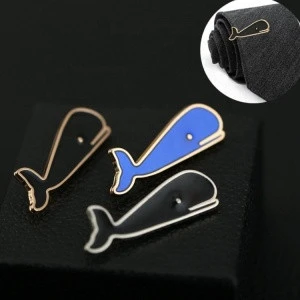Custom Mini Cetacean Tie Bar Whale Metal Tie Clip