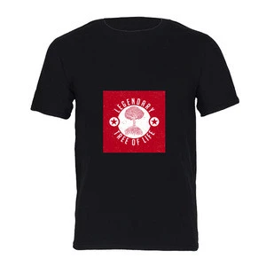 Custom Printing Crewneck Men Black T shirt