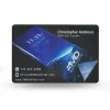 custom printing spot UV/silver laser foil pvc/plastic business card with unique design