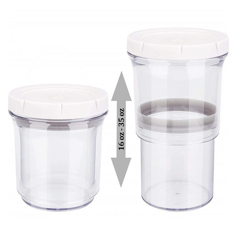 Custom Sealed Jars Adjustale Plastic High Quality Refrigerated Containers Airtight Food Storage Container