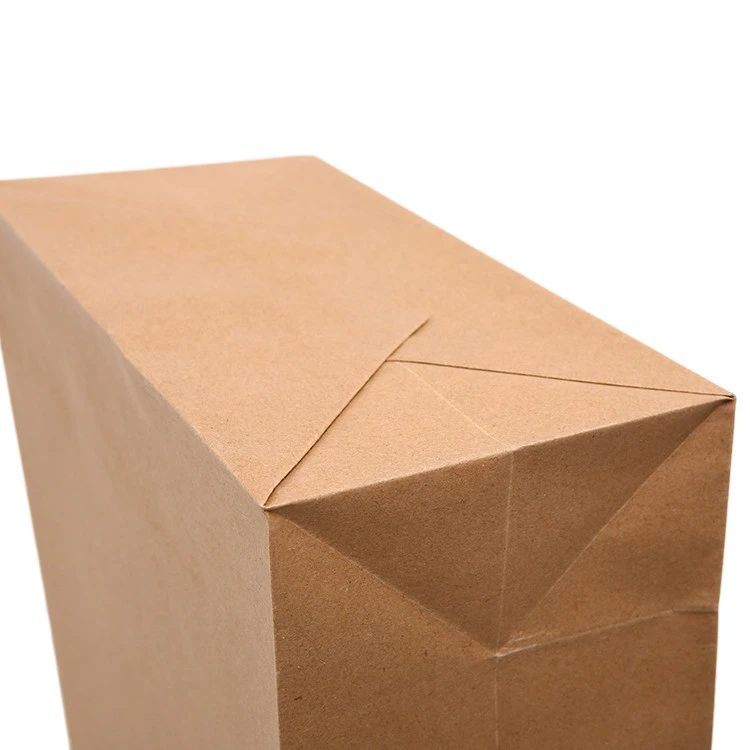 Custom Size Eco-friendly Natural Brown Kraft Paper Bags With Handles