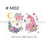 [ Custom stickers OEM ODM ] Horse Crescent Stars Flower Design Tattoo sticker, Temporary tattoo sticker