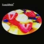Custom Sublimation Glass Cutting Board Heat Press Colorful Sublimation Round Glass Cutting Boards