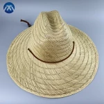 Custom surf outdoor neutral summer straw wholesale caps hats men straw hats