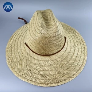 Custom surf outdoor neutral summer straw wholesale caps hats men straw hats