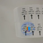 Custom white blank printing barcode heat transfer sticker label