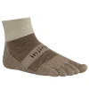 Custom Wholesale Mens Brown Mini Crew Coolmax Five Finger Injinji Toe socks