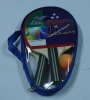 Custom wood carbon training table tennis paddle 3 star poplar ping pong racket set