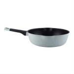 Customizable colors frying pan aluminum stick fry pan cookware with plastic handle