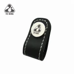 Customize Logo Leather Earphone Cable Winder Organizer