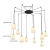 Import Customized Black Long Arm Cable Lamp Living Room Interior Decoration Spider Lighting DIY LED Chandelier Lamp from China