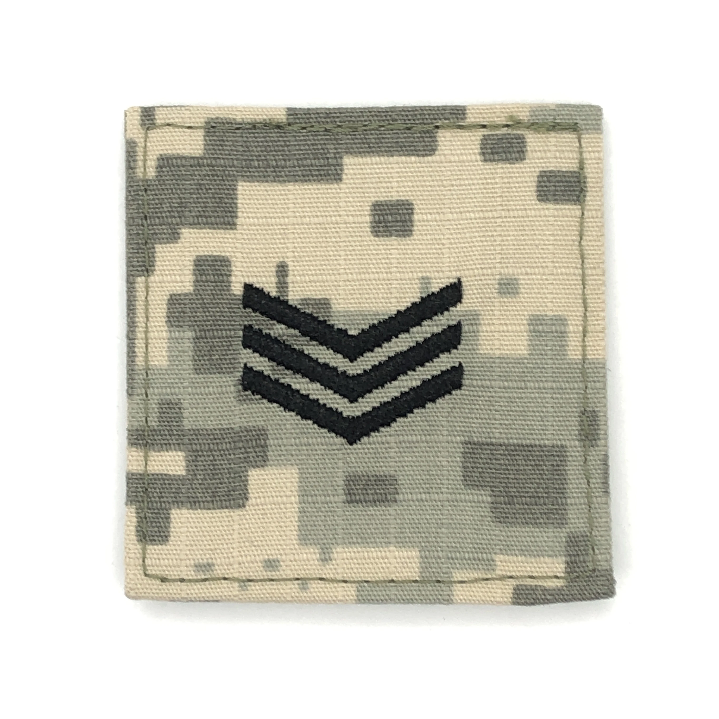 Customized Camouflage Military Rank Embroidered Patch For Army Accessory With Hook And Loop