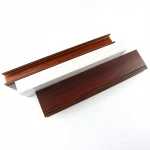 Customized Factory Extrusion Aluminum Profiles, 6063 Wood Grain  Powder Coated Aluminium Extrusion Profiles