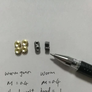 Customized high precision small module M0.4 worm and mini worm gear