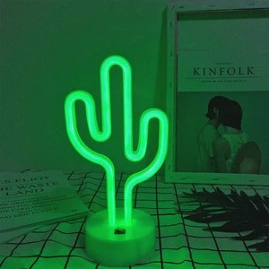 Customized Home Decor Fashion Popular Desktop Base Cute Wire Neon Lamp Pineapple Unicorn 3D Night Neon Light