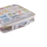 Customized kids quilt storage baby and child bedding packaging PVC transparent cotton quilt bag