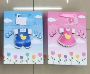 Cute 3D decoration baby party gift package paper bag