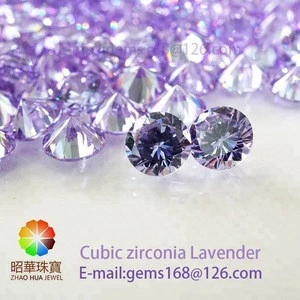 CZ Loose Gemstone 6.0mm  Round Diamond cut Lavender cubic zirconia