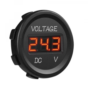 DC 12V-24V LED Panel Digital Voltage Volt Meter Display Voltmeter Motorcycle Car (Blue)