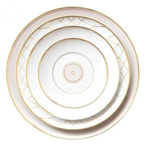 Design your own gold plated dinnerware set  royal bone china