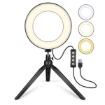 Desktop Selfie LED Circle Ring Light 12W 5600K Camera Photo Video Led Ring Light Selfie With Tripod Stand