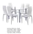 Import Dining Table Set Tempered Glass Dining Table Spraying Metal Leg Dining Room Furniture from China