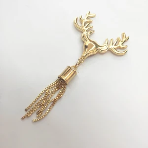 Direct Selling Fashion Exquisite Antler Tassel Metal Bag Hardware Charm Accessories